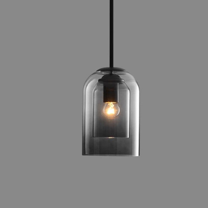 Suspension Mica Mi-Siècle avec Double Abat-Jour en Verre – Élégance Rétro pour Intérieurs Modernes