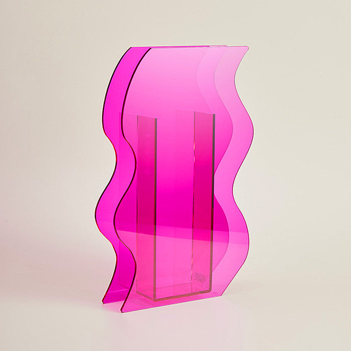 Vases Postmodernes en Acrylique – Élégance Artistique et Transparence Moderne