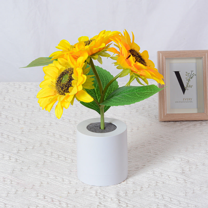 Lampe Tournesol LED Décorative – Éclairage Floral USB avec Effet Lumineux Naturel