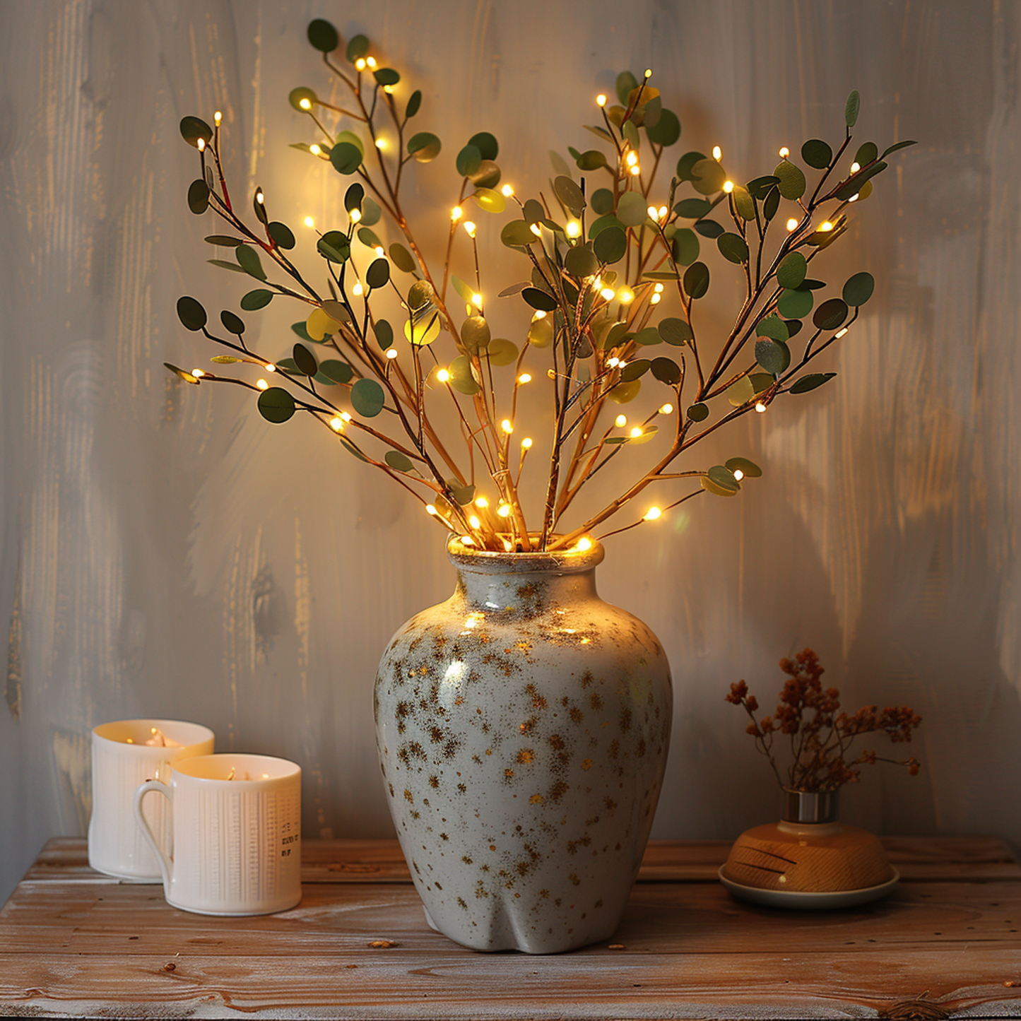 Guirlande Lumineuse Branche d'Olive | Éclairage Féérique pour Décoration Intérieure