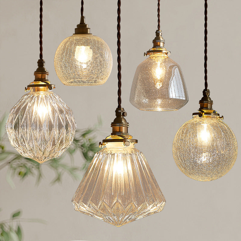 Suspension en Verre Cristal | Lampe Élégante pour Éclairage Raffiné