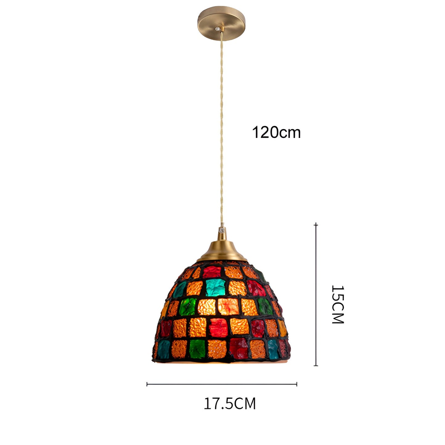 Suspension Coquillages Naturels – Laiton coloré