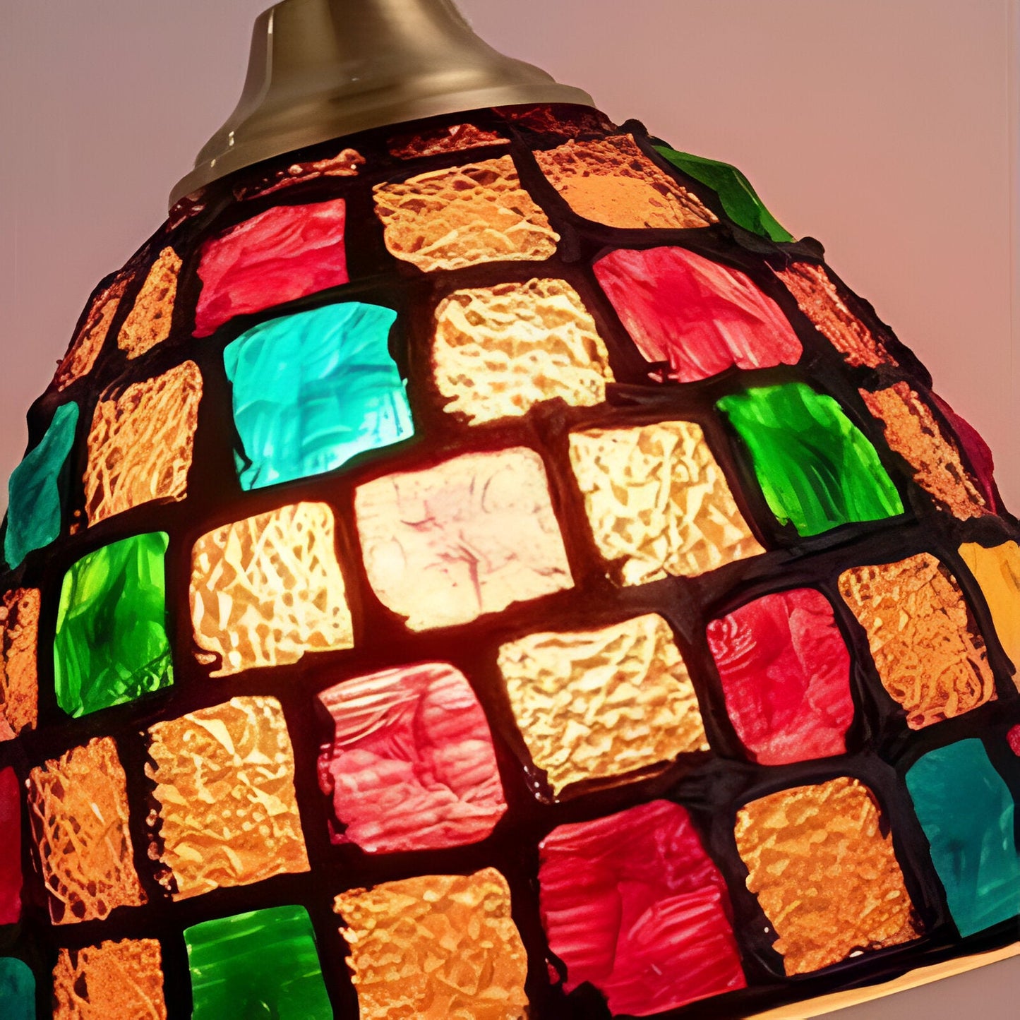 Suspension Coquillages Naturels – Laiton coloré