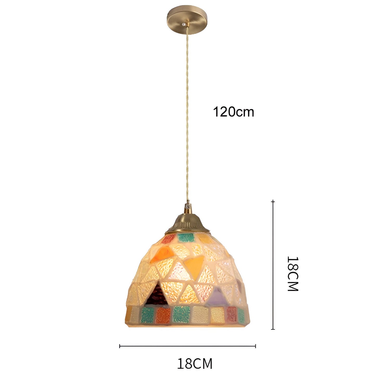 Suspension Coquillages Naturels – Laiton coloré