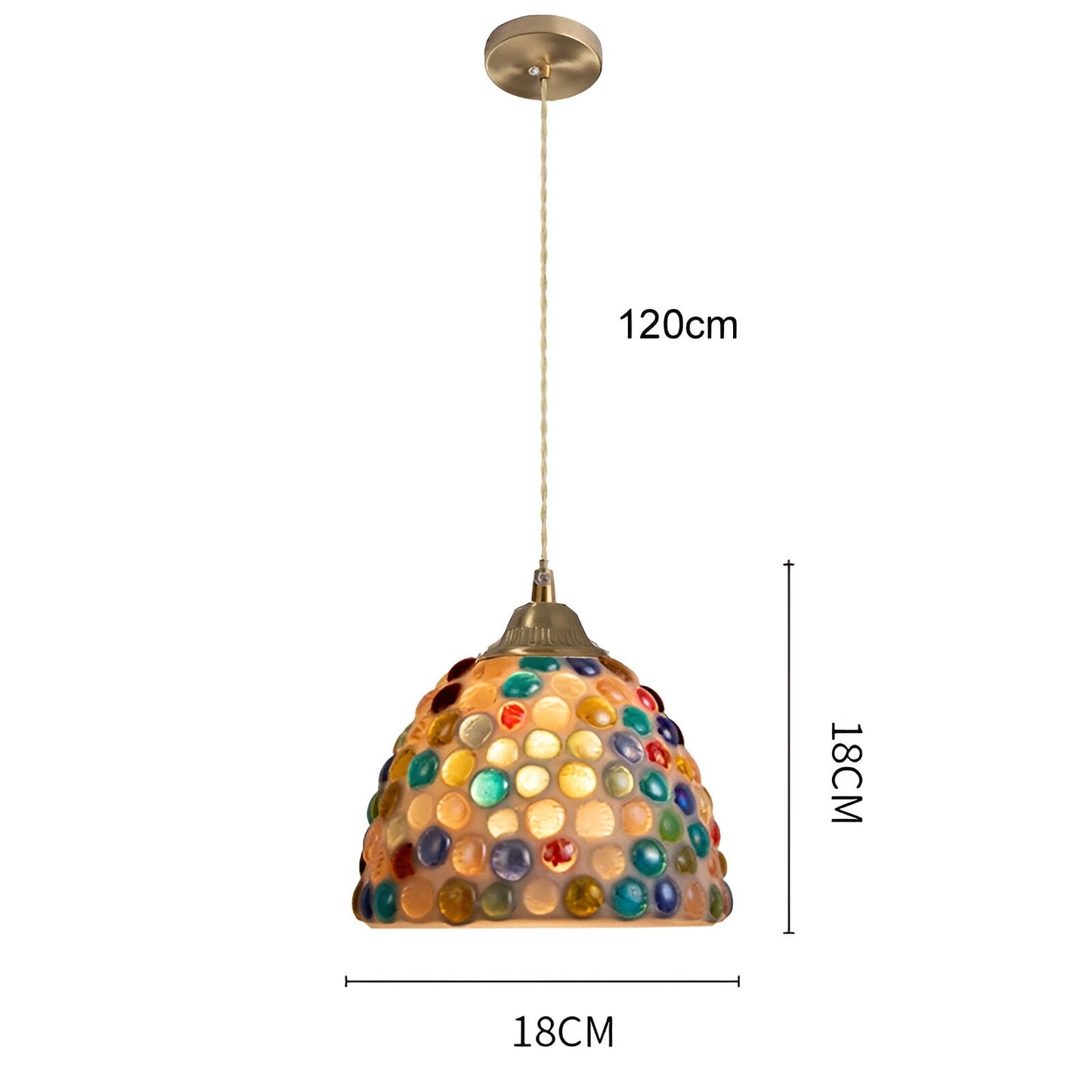 Suspension Coquillages Naturels – Laiton coloré