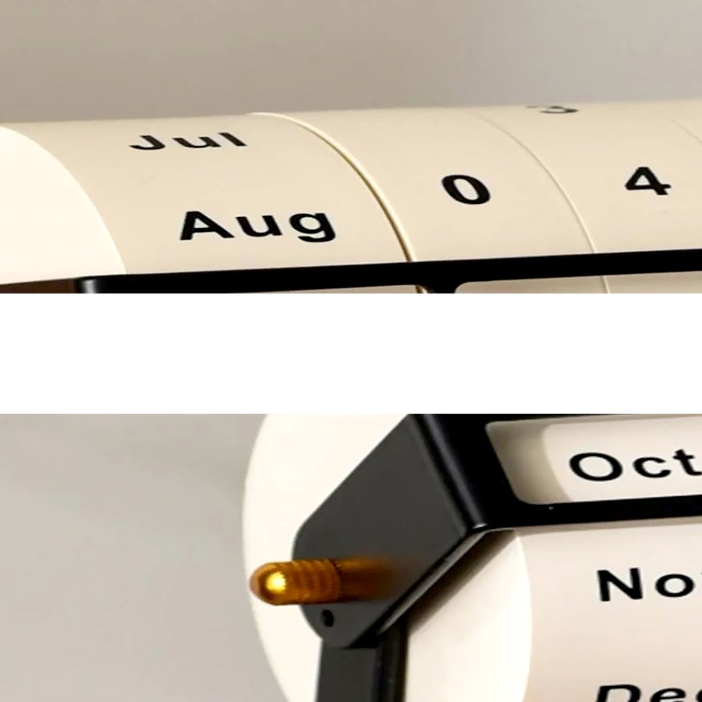 Calendrier Rétro en Bois avec Roue Rotative – Élégance Vintage et Fonctionnalité