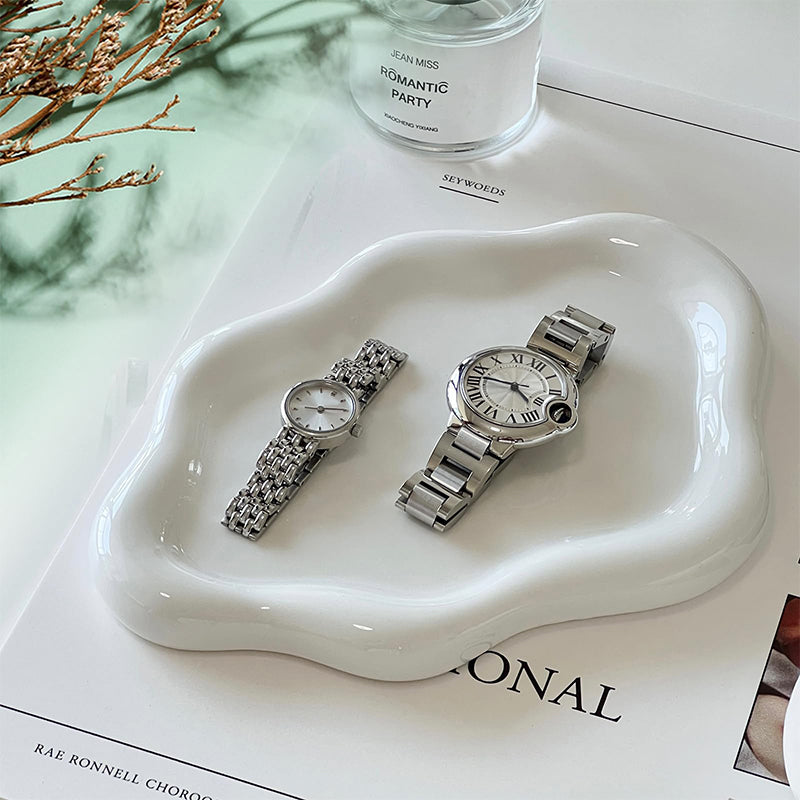 Plateau Nuage en Céramique Blanche – Élégance Fantaisiste pour Votre Intérieur