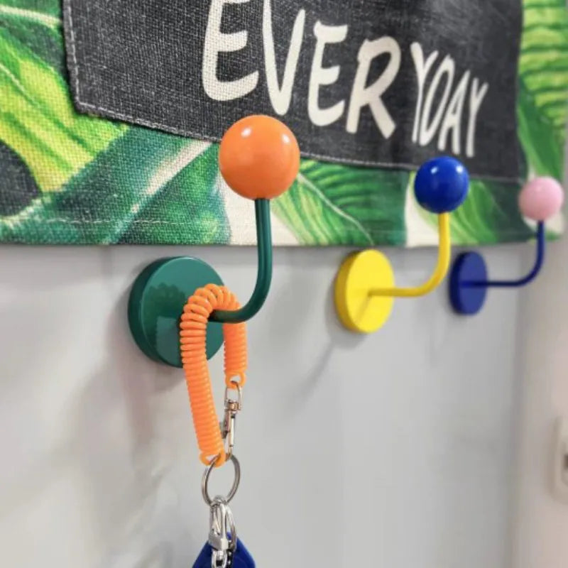 Crochet Mural Magnétique Métal Rétro à Bille