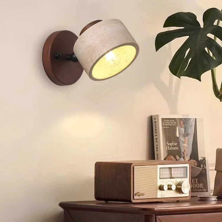 Applique Murale LED Minimaliste en Pierre Travertin