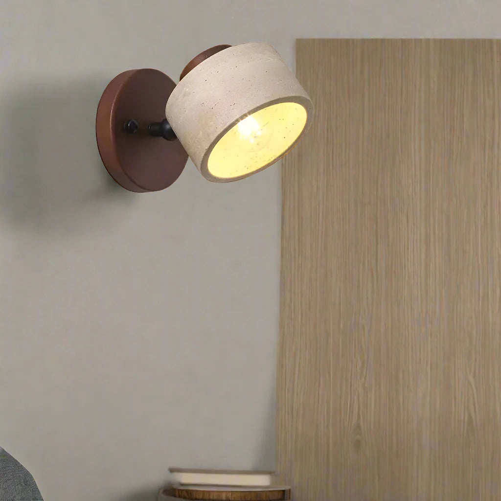 Applique Murale LED Minimaliste en Pierre Travertin