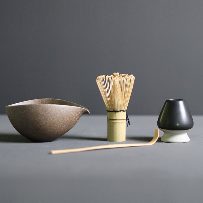Set Traditionnel de Matcha en Bambou et Céramique – L'Art du Thé Japonais à la Maison
