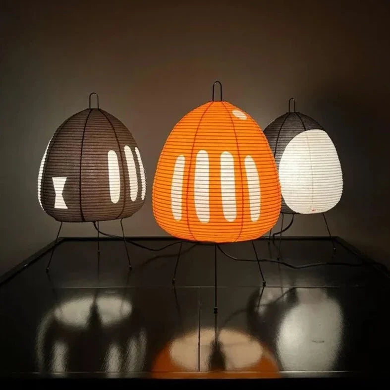 Lampe Japonaise Colorée en Papier de Riz – Élégance Wabi-Sabi pour une Ambiance Apaisante