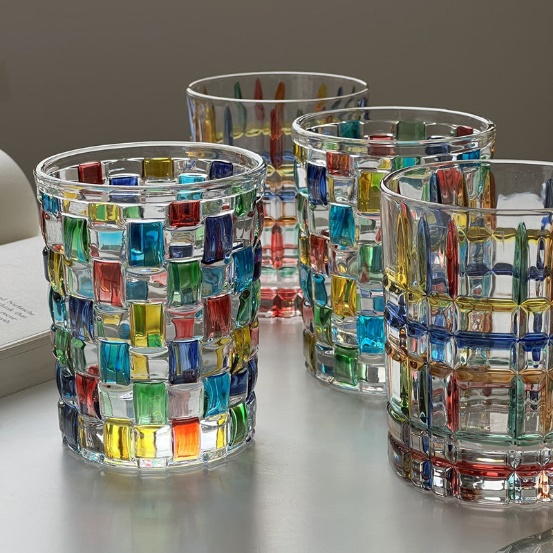 Verre à Whisky Coloré Fait Main en Verre