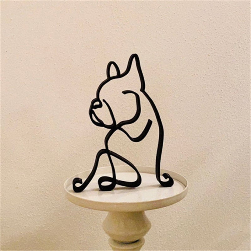 Sculptures Déco en Fer – Chiens et Chats Artistiques pour Maison et Bureau