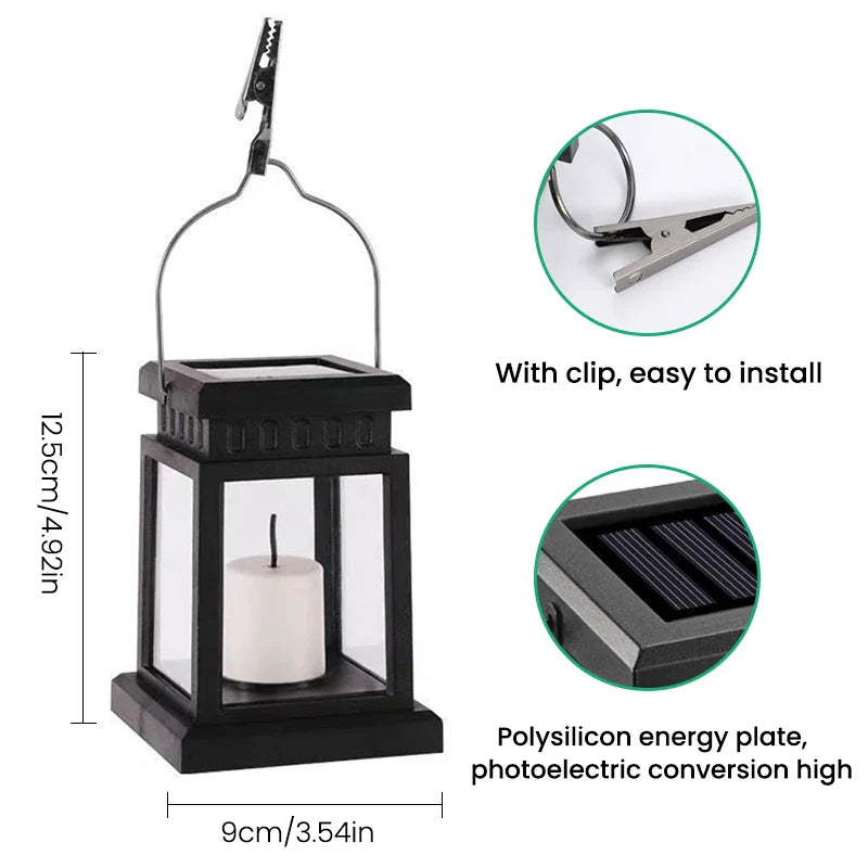 Lanterne Solaire à Effet Bougie – Lumière chaleureuse pour vos soirées extérieures