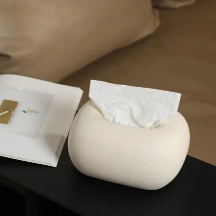 Boîte à Mouchoirs Céramique – Design Épuré et Arrondi