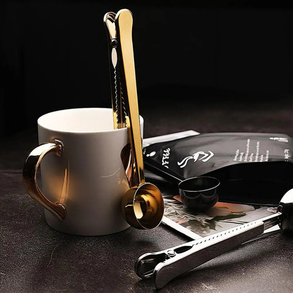Cuillère Doseuse avec Clip – L'élégance pratique pour les amateurs de café