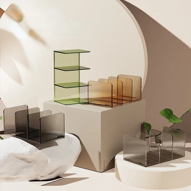 Range-Livres Transparent Design – Support de Rangement PET