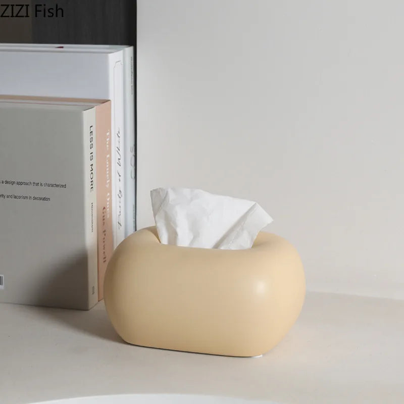 Boîte à Mouchoirs Céramique – Design Épuré et Arrondi