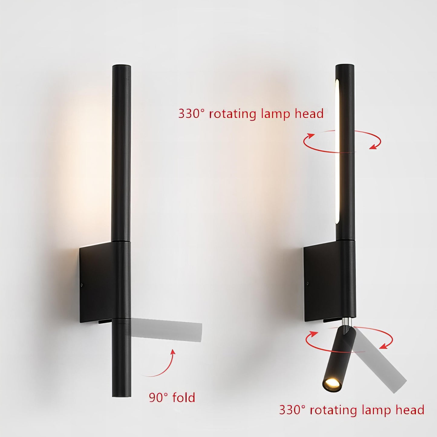 LYNDI Applique Murale Rotative à 330 Degrés pour Chevet