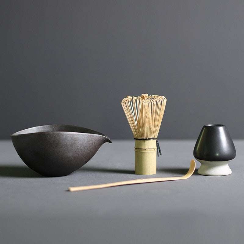 Set Traditionnel de Matcha en Bambou et Céramique – L'Art du Thé Japonais à la Maison