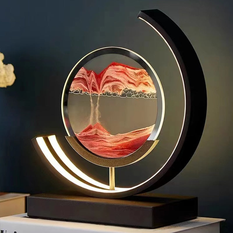 Sandlight | Lampe de Table Sable Mouvant | Design Unique et Apaisant