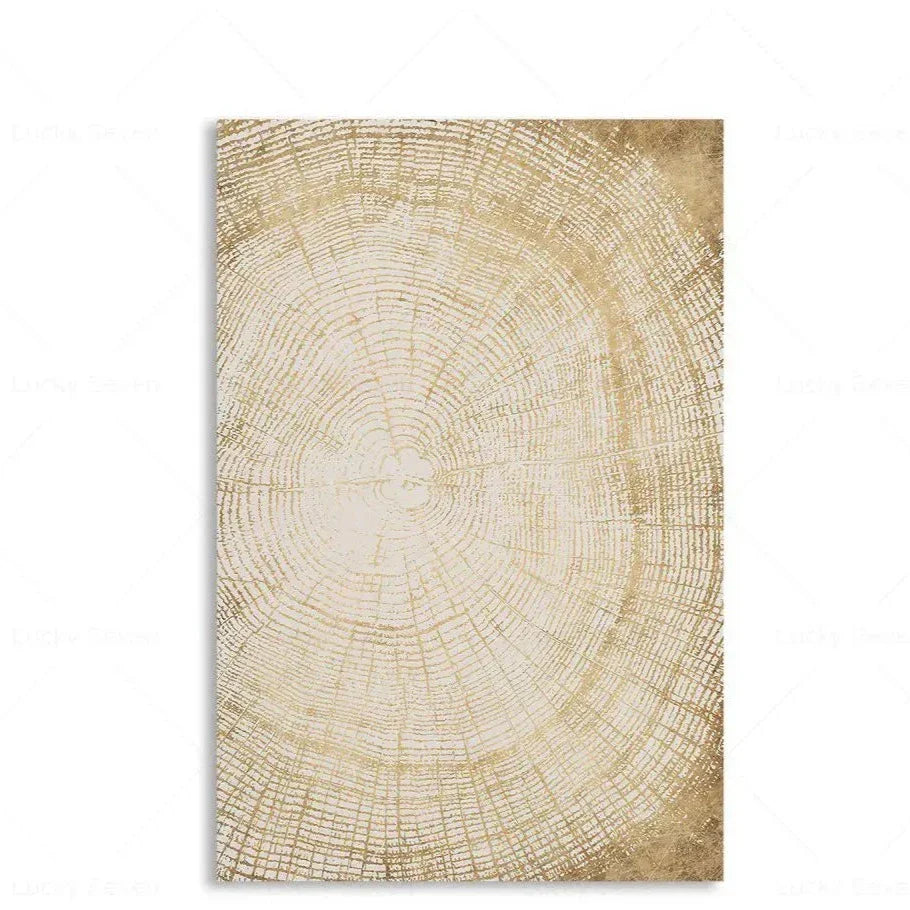 Toile Abstraite Anneaux d’Arbre – L’Art du Temps Gravé par la Nature