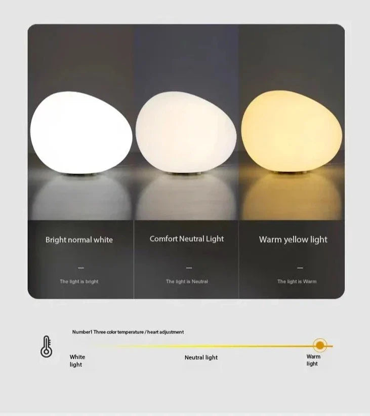 Lampe de Table Atmosphère en Pierre Minimaliste – Élégance Sculpturale et Design Moderne