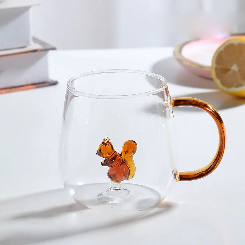 Mug en Verre Borosilicate avec Poignée Colorée 350ml