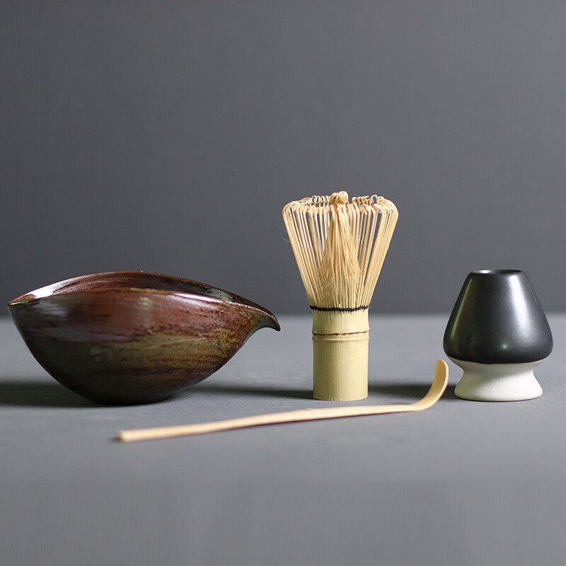 Set Traditionnel de Matcha en Bambou et Céramique – L'Art du Thé Japonais à la Maison