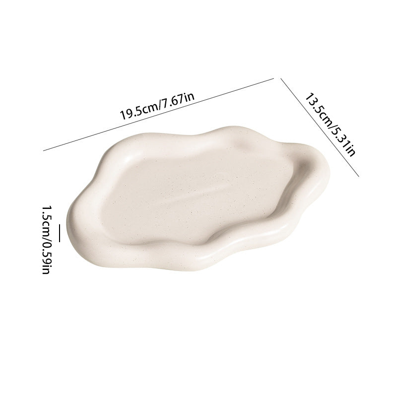 Plateau Nuage en Céramique Blanche – Élégance Fantaisiste pour Votre Intérieur