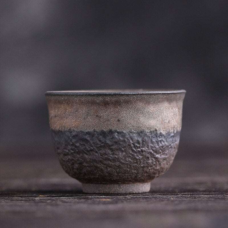 Théière Japonaise Artisanale en Céramique – Style Citrouille avec Anse Sculptée et Infuseur