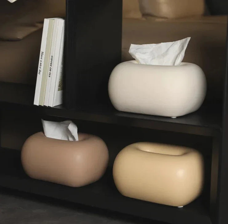 Boîte à Mouchoirs Céramique – Design Épuré et Arrondi