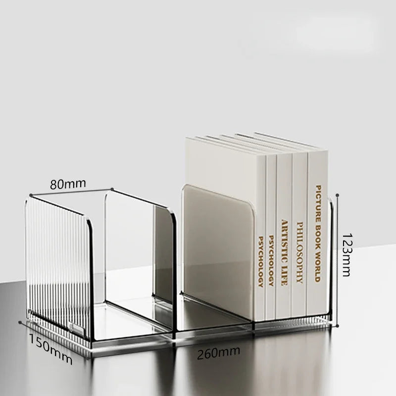 Range-Livres Transparent Design – Support de Rangement PET