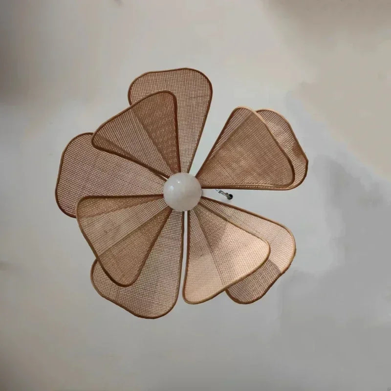 Lampe Pendante Pétale en Rotin – Élégance Naturelle et Ambiance Zen