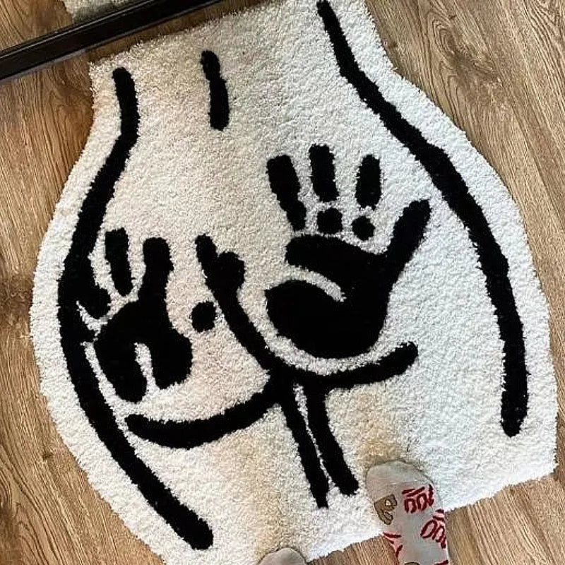 Tapis Fait Main Empreinte Ludique – Une Touche d’Humour et de Style pour Votre Intérieur