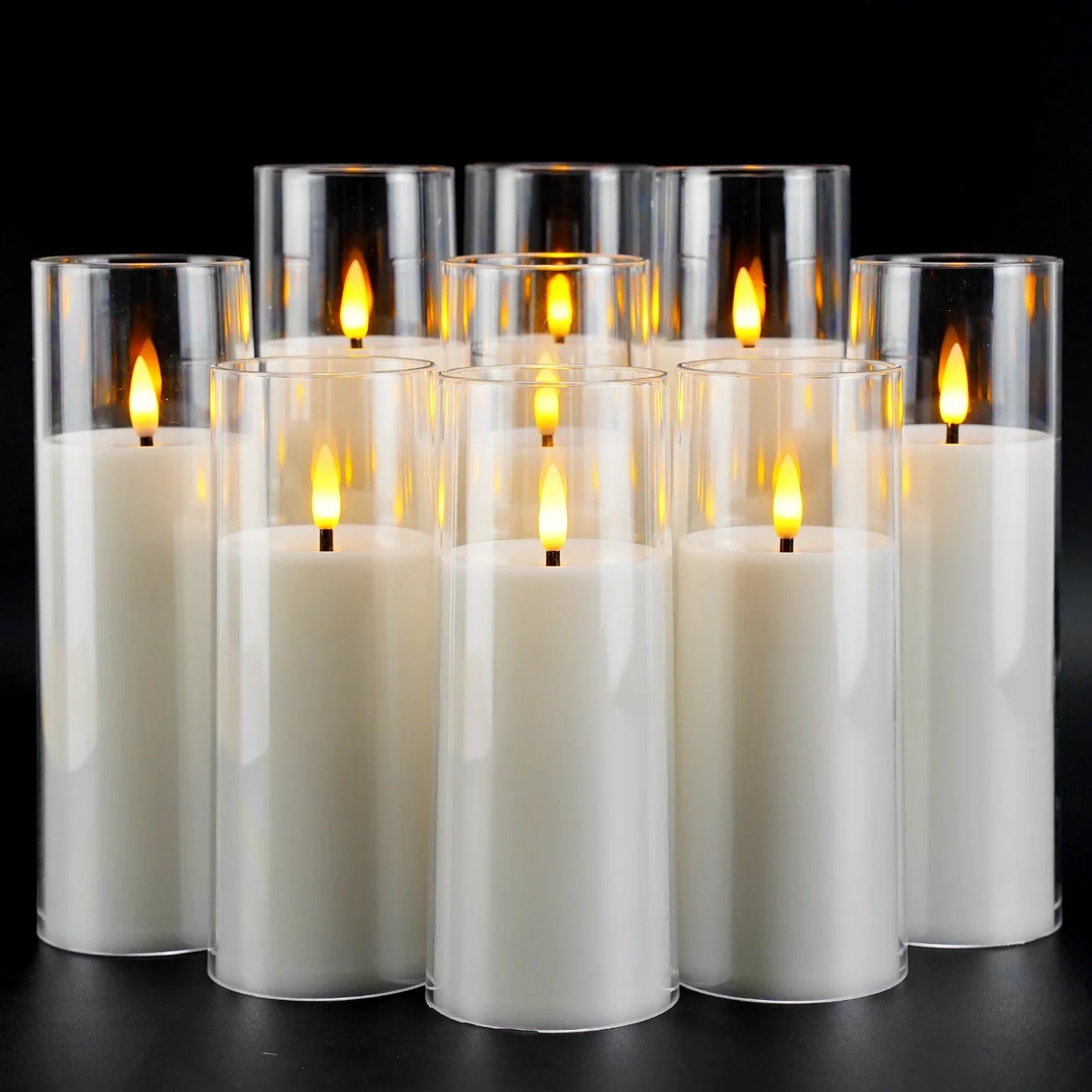 Flameless Acrylic Candle | Ensemble de 9 Bougies Sans Flamme en Acrylique