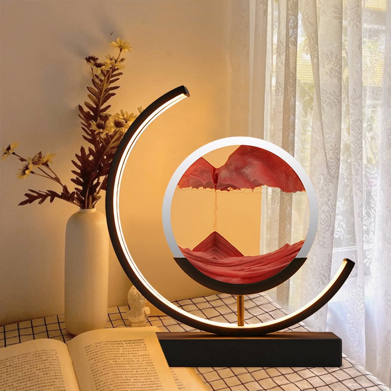 Sandlight | Lampe de Table Sable Mouvant | Design Unique et Apaisant