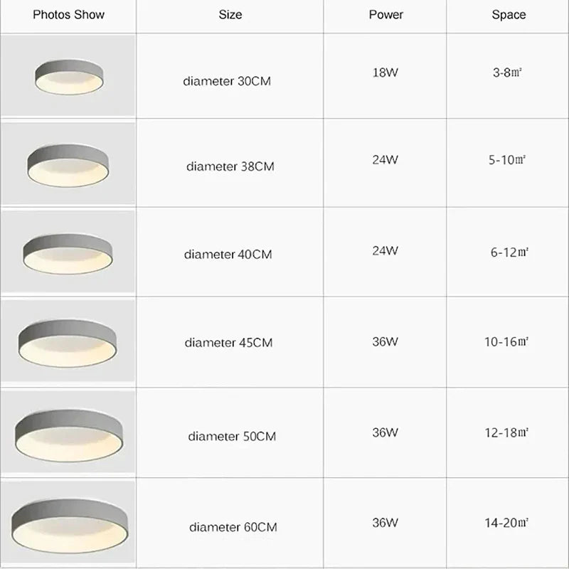 Plafonnier LED Nordique | Éclairage Moderne pour Salon, Chambre et Bureau
