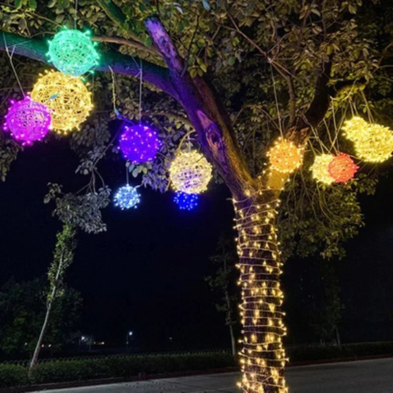 Boules Lumineuses LED Tressées Étanches – Déco Ambiance Intérieur & Extérieur