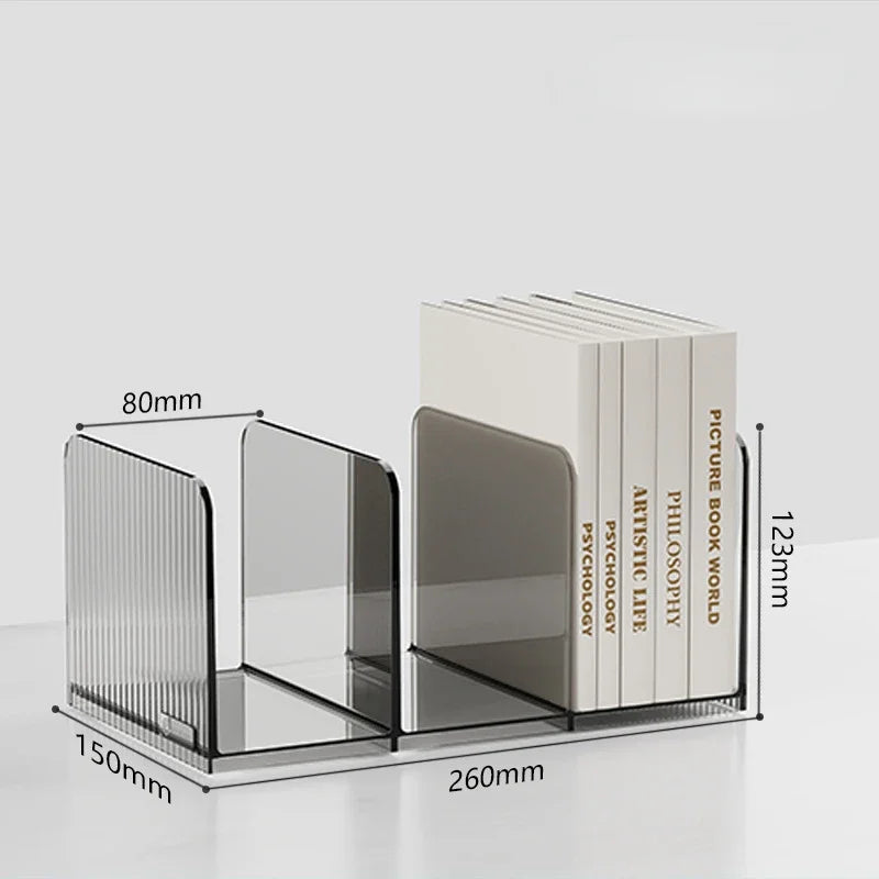 Range-Livres Transparent Design – Support de Rangement PET