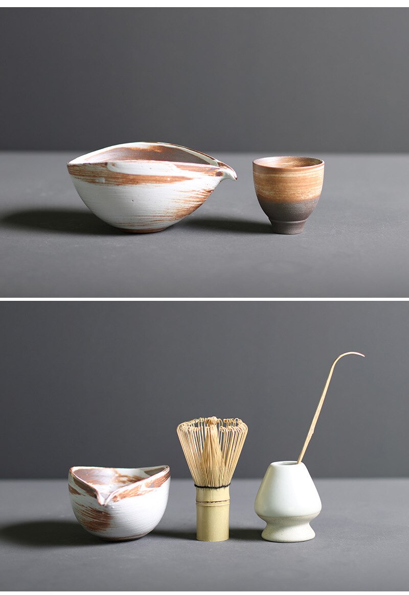 Set Traditionnel de Matcha en Bambou et Céramique – L'Art du Thé Japonais à la Maison