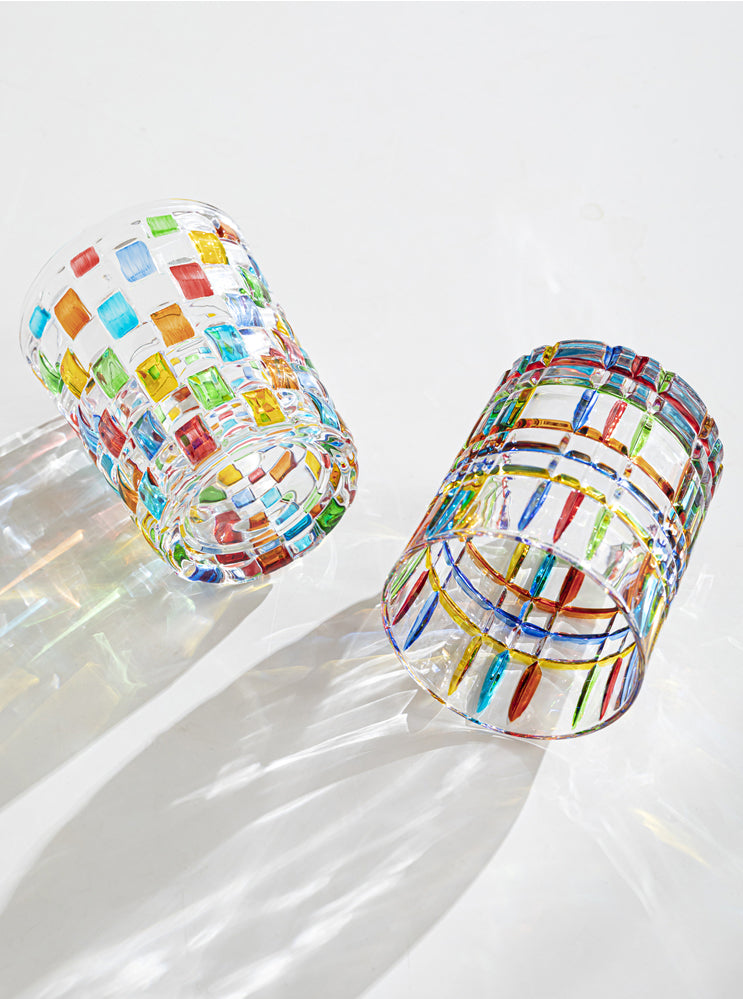 Verre à Whisky Coloré Fait Main en Verre
