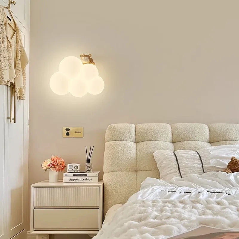 Lampe Murale Nuage Cartoon | Applique Mignonne pour Chambre d'Enfant et Chambre de Bébé