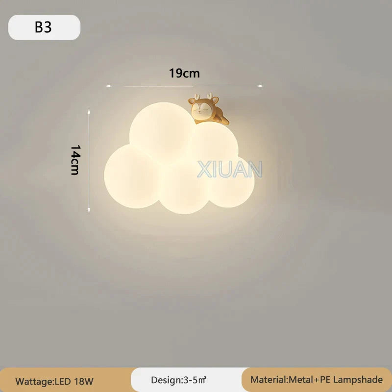 Lampe Murale Nuage Cartoon | Applique Mignonne pour Chambre d'Enfant et Chambre de Bébé