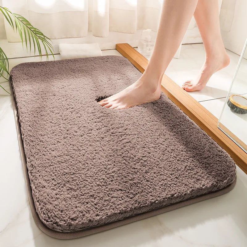 Tapis de Bain Ultra-Épais en Microfibre Antidérapant