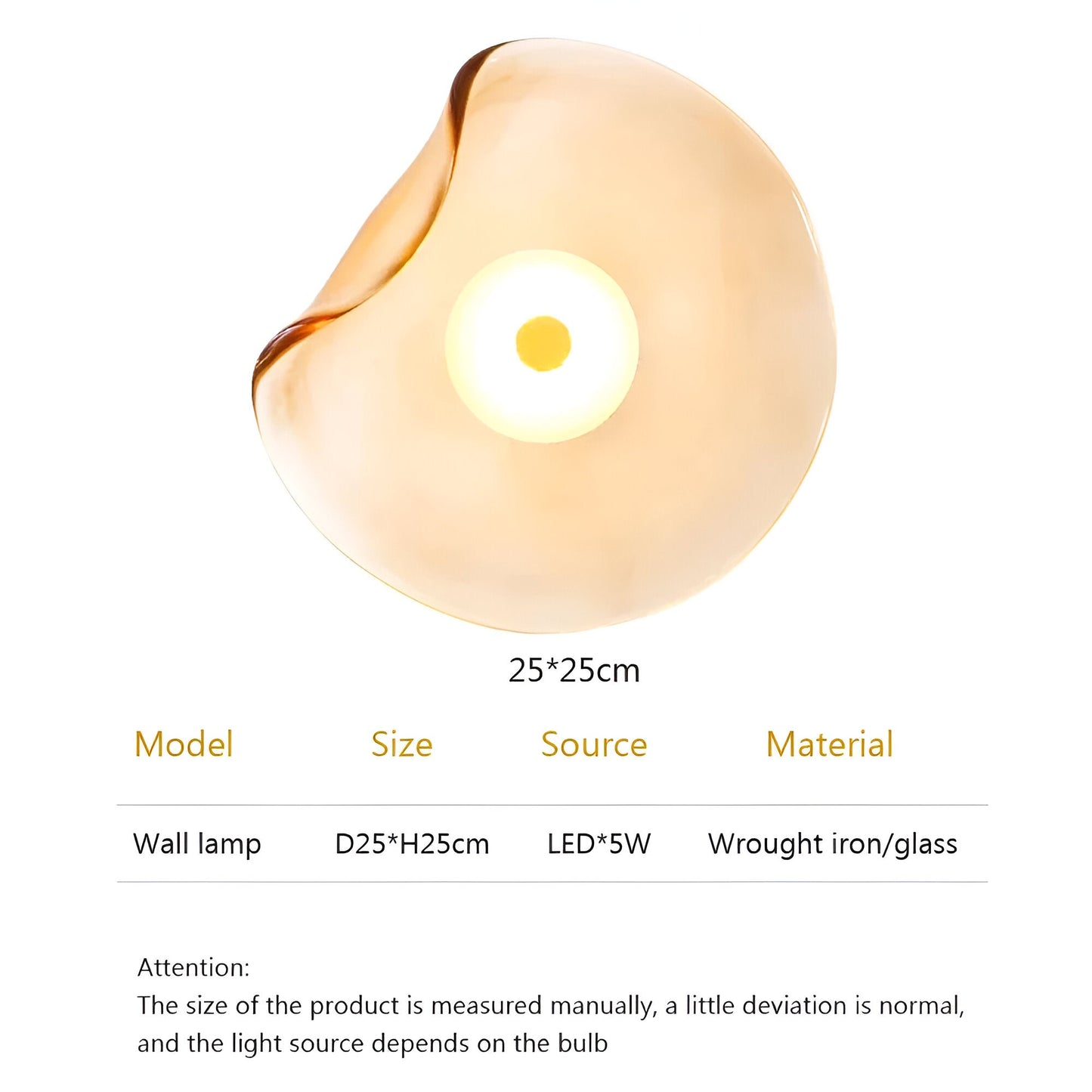 Lampe Murale Moderne en Verre Nordique Minimaliste avec LED