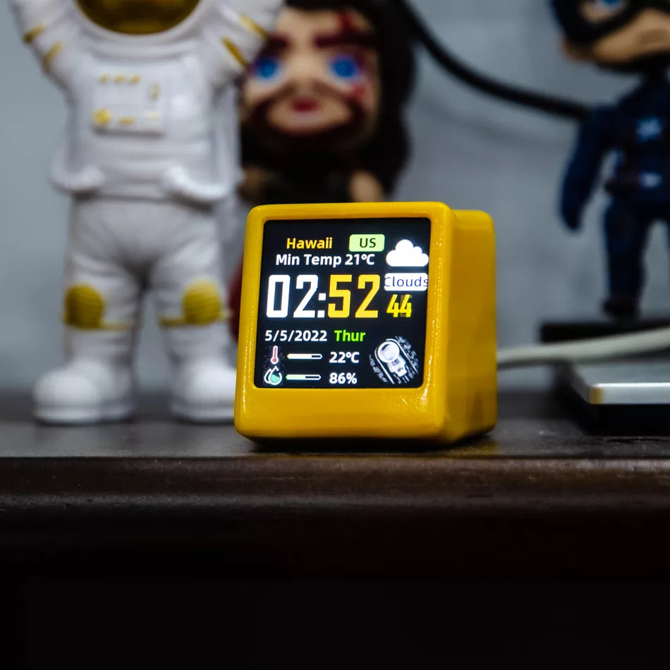 Mini Station Météo Numérique – Horloge Intelligente avec Température et Hygrométrie