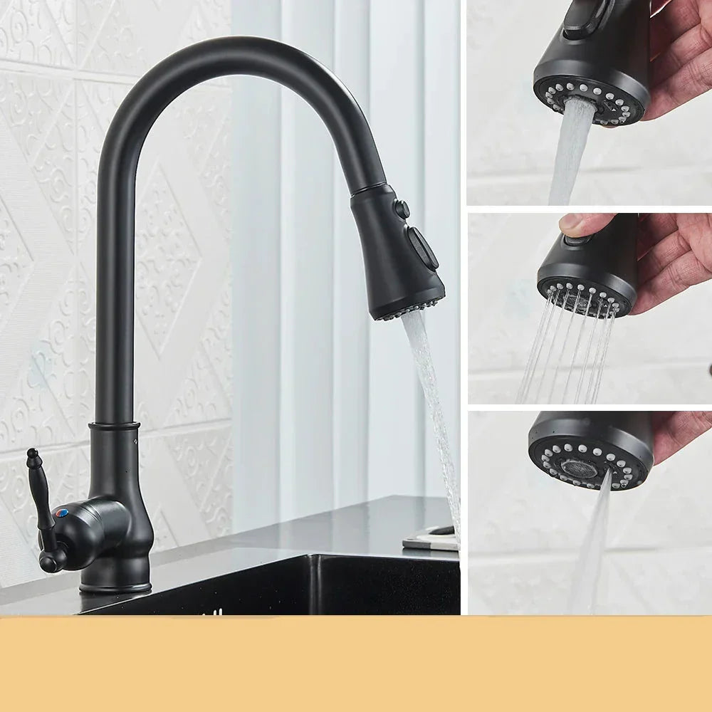 Robinet Cuisine Vintage, Laiton Antique, Bec Pivotant