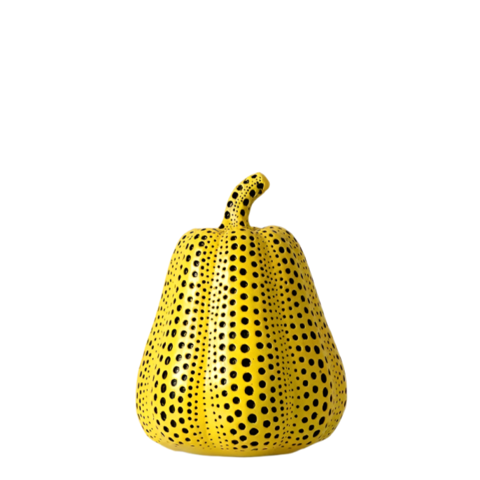 Figurines Décoratives Jaunes Style Kusama – Sculptures Pop Art Modernes en Résine